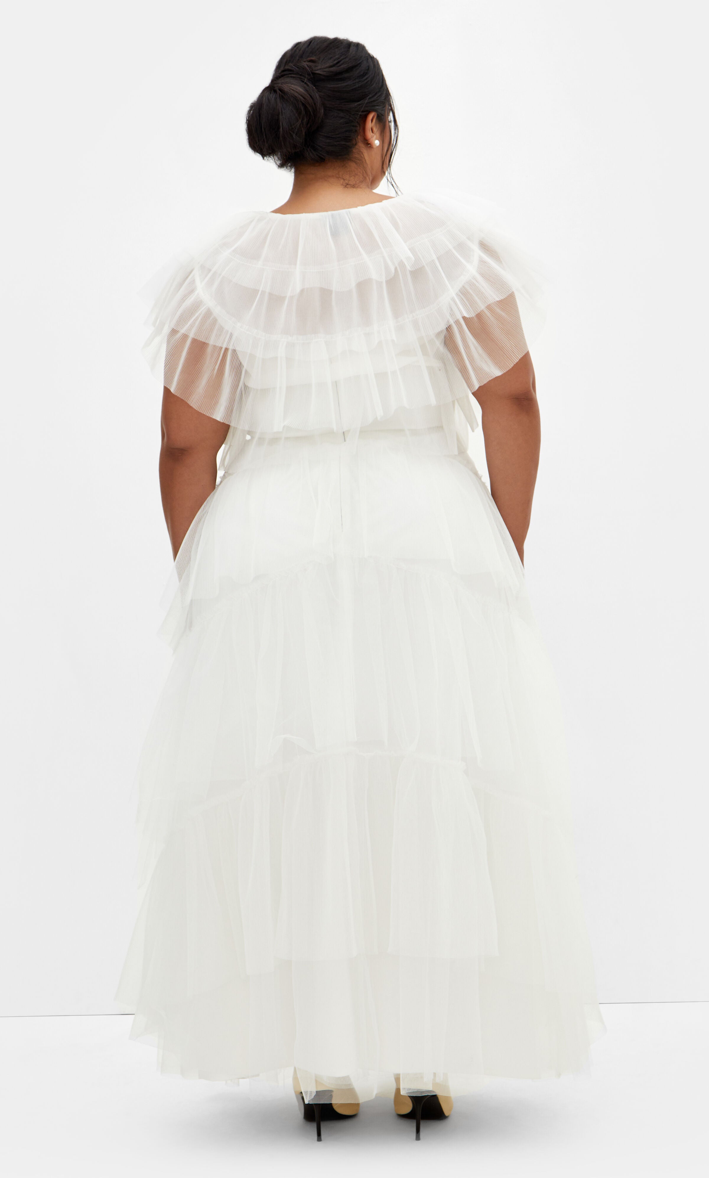 Sweetheart Tulle Maxi Dress - coconut, WHITE, alternate image number 2