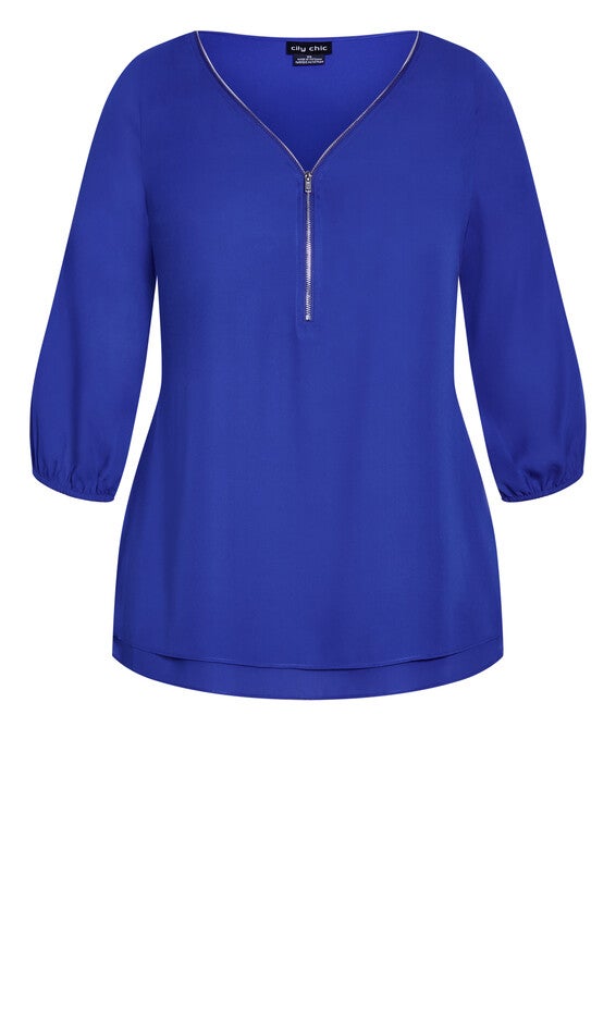 Sexy Fling Elbow Sleeve Top - ultra blue, BLUE, alternate image number null