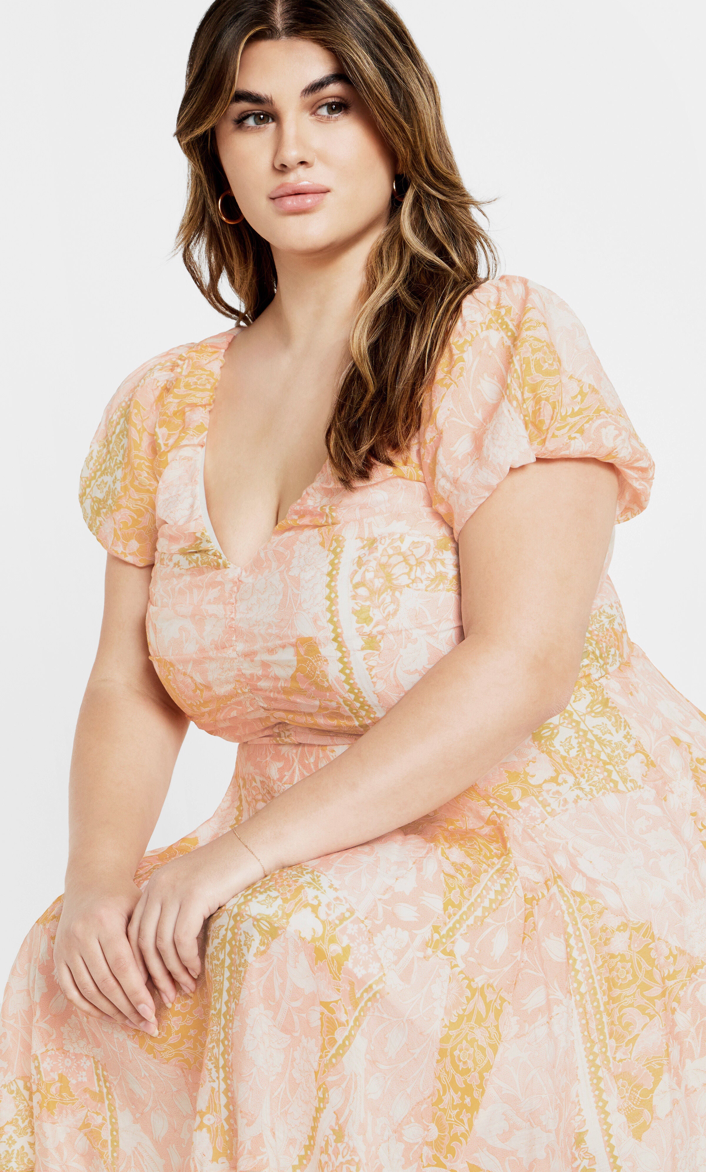 Marci Print Dress - sunkissed, PINK, alternate image number 2