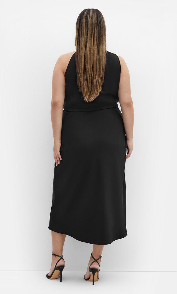 Limelight Halter Dress - black, BLACK, alternate image number null
