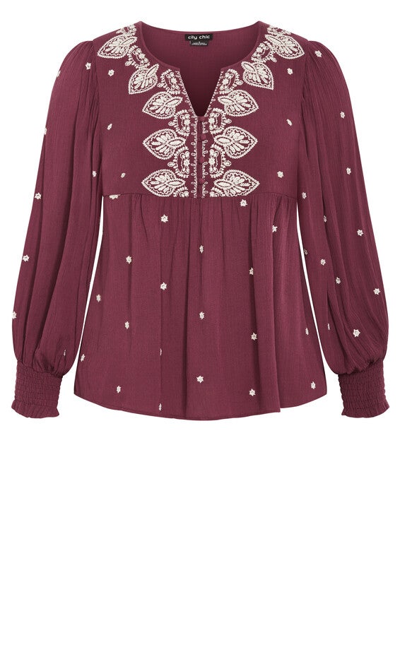 Amalie Top - blackberry, RED, alternate image number 3
