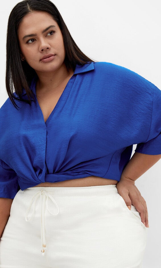 Rosie Shirt - cerulean, BLUE, hi-res image number 0