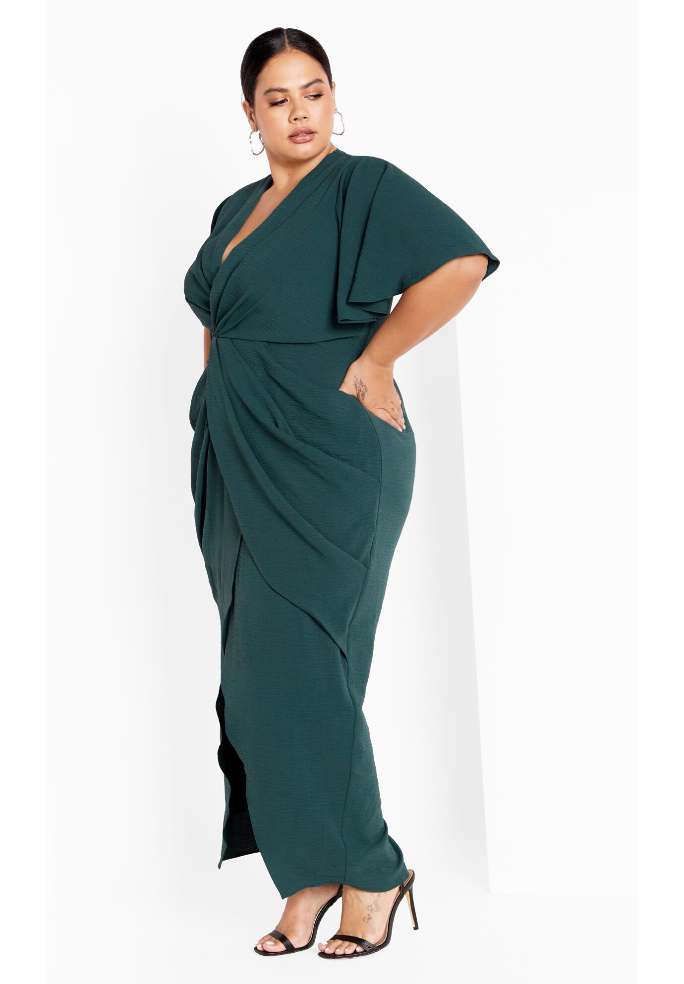 Braelynn Maxi Dress - emerald, GREEN, on-hover image number 1