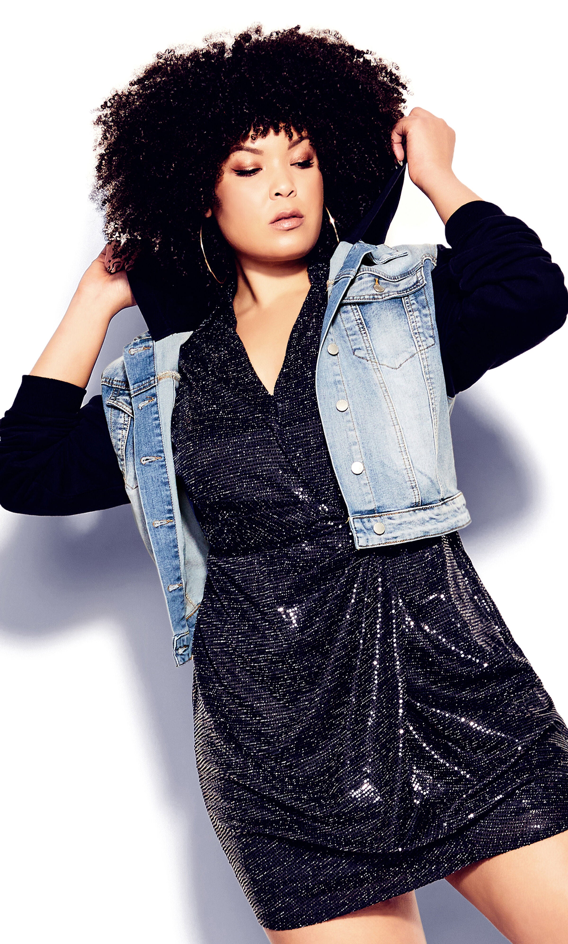 Sequin Glow Dress - black, BLACK, alternate image number 5