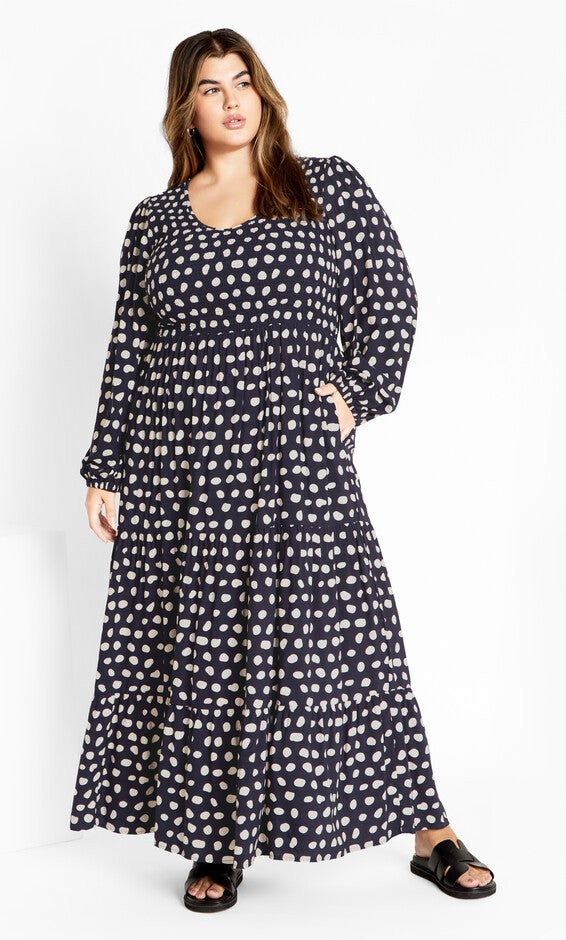 Jayden Print Maxi Dress - navy, BLUE, alternate image number 1