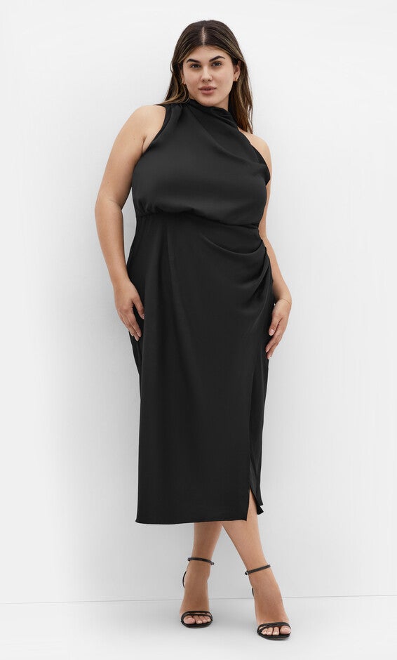 Limelight Halter Dress - black, BLACK, hi-res image number null
