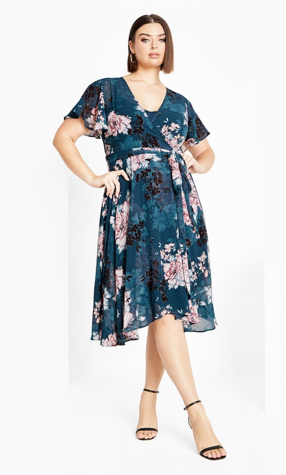 Blossom Short Sleeve Dress - jade, JADE, alternate image number 3