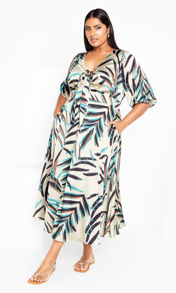 Leanna Maxi Dress - tan, NEON, alternate image number null
