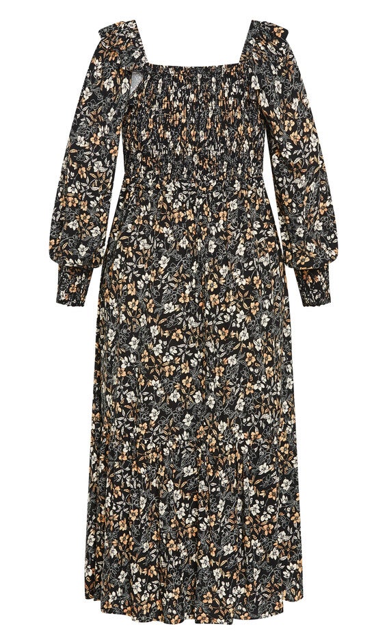 Emilie Dress - ditsy, BLACK, alternate image number 4