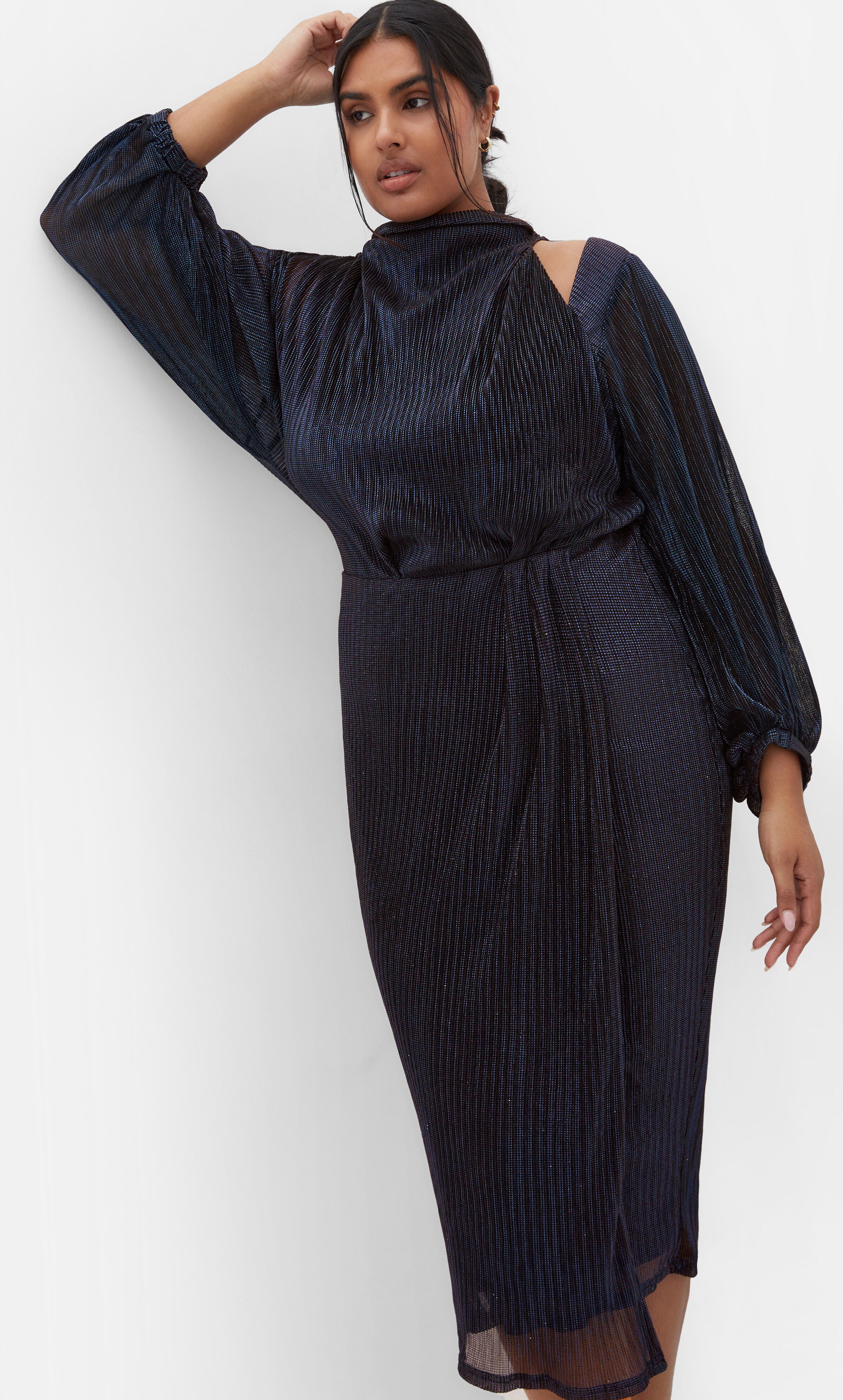 Jaylee Mesh Dress - midnight, BLUE, alternate image number 2