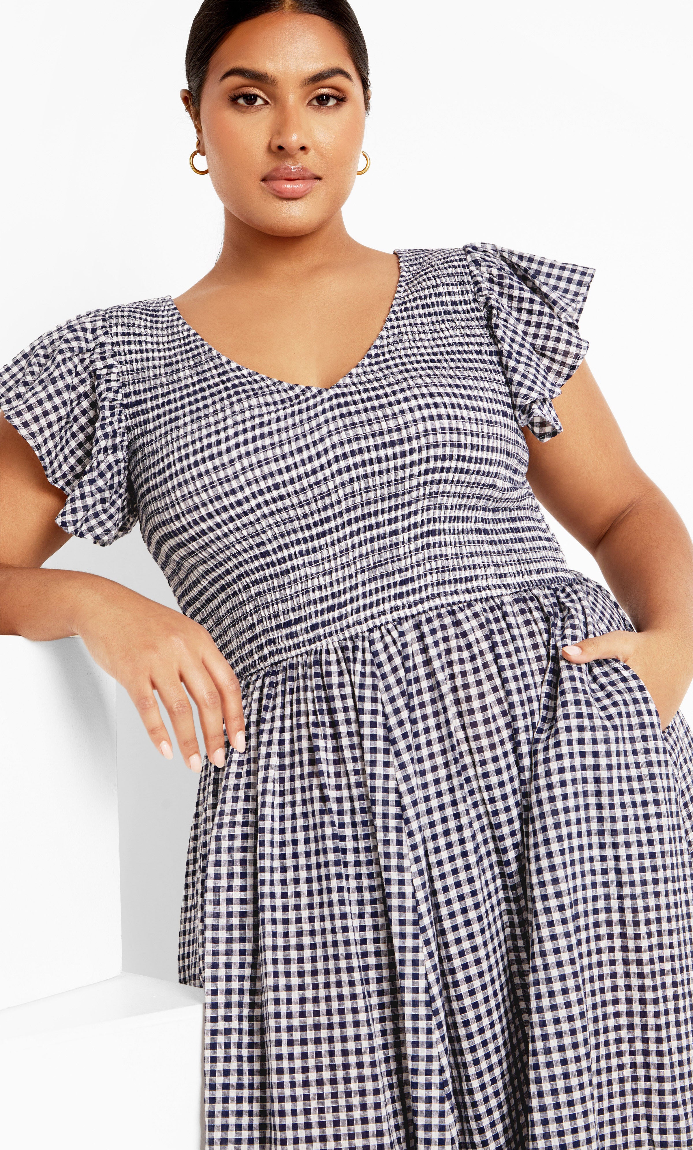 Charley Dress - navy, NAVY, alternate image number 2