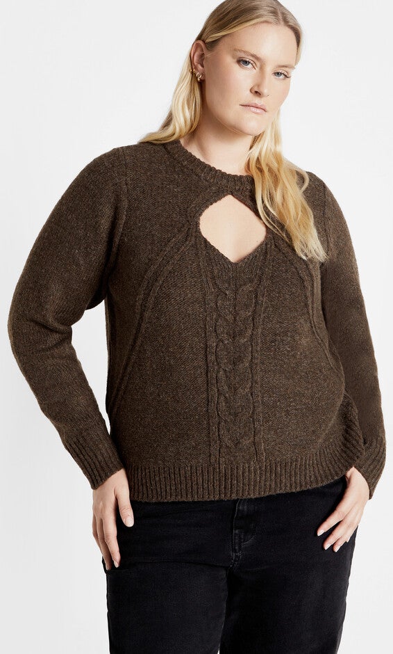 Ivy Sweater - walnut, WALNUT, hi-res image number 0