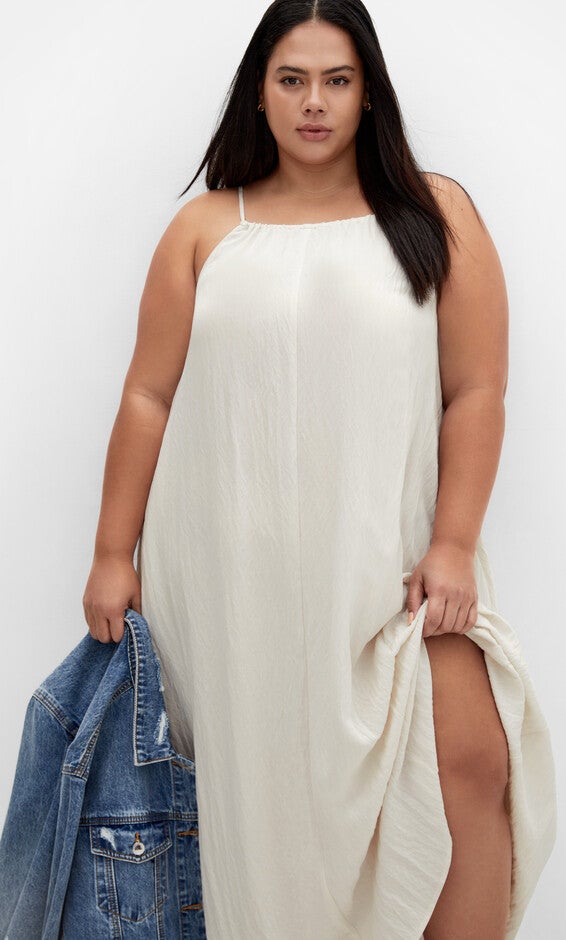 Aiza Dress - oat, BEIGE, alternate image number null