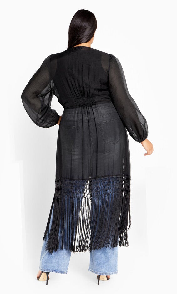 Calypso Fringe Jacket - black, BLACK, alternate image number 2