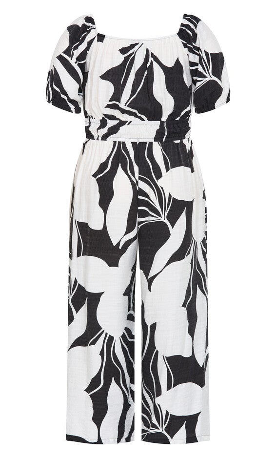 Erica Palm Jumpsuit - black, YELLOW, alternate image number null