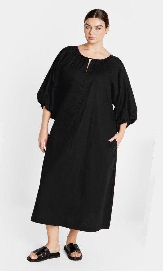 Midi Jamie Dress - black, BLACK, alternate image number 1