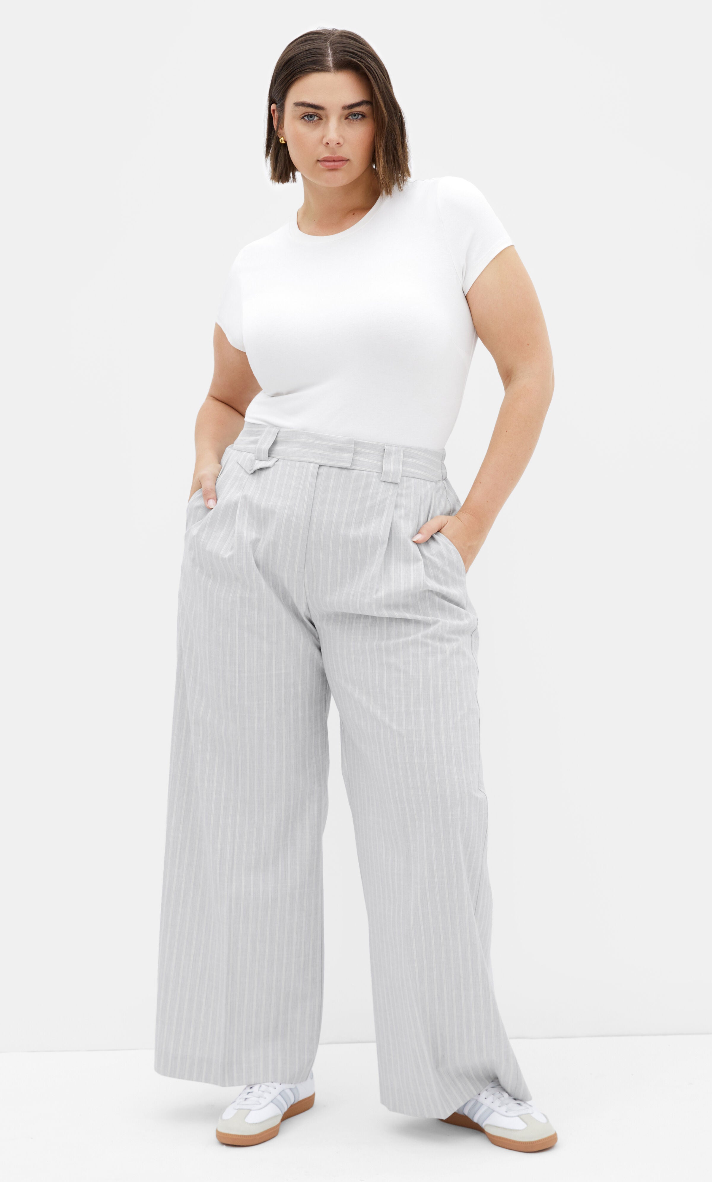 Jazmin Straight Pant - silver, GRAY, alternate image number 2