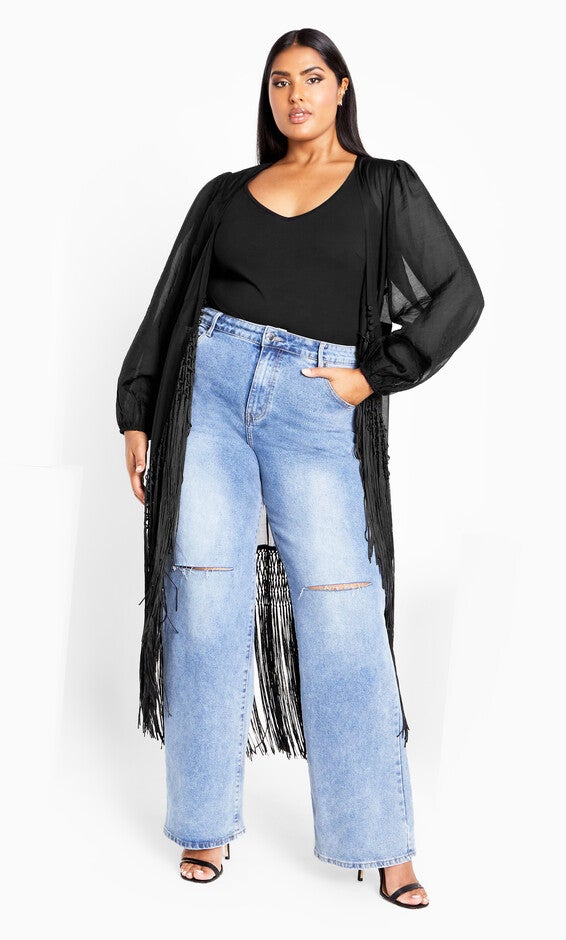 Calypso Fringe Jacket - black, BLACK, alternate image number 5