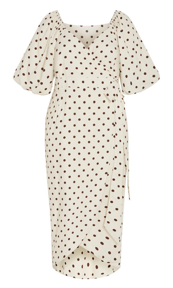 Claudine Print Dress - cream, BEIGE, alternate image number null