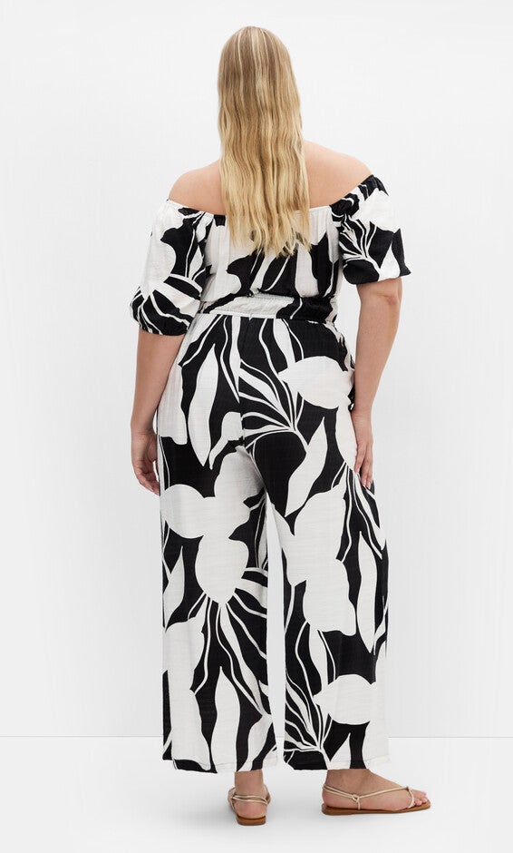 Erica Palm Jumpsuit - black, YELLOW, alternate image number null