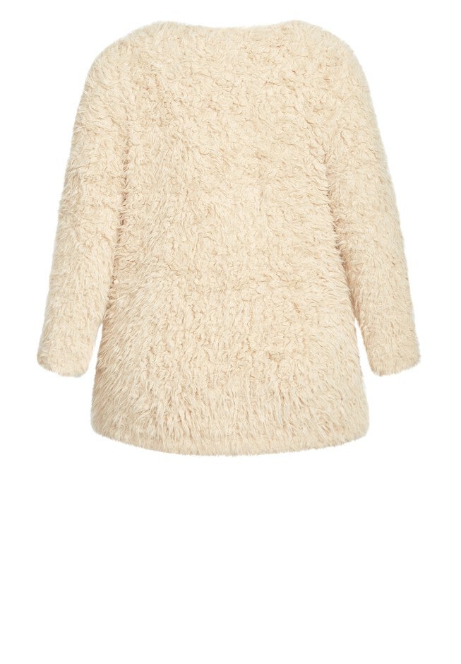 Lotus Fluffy Jacket, CREAM, alternate image number null