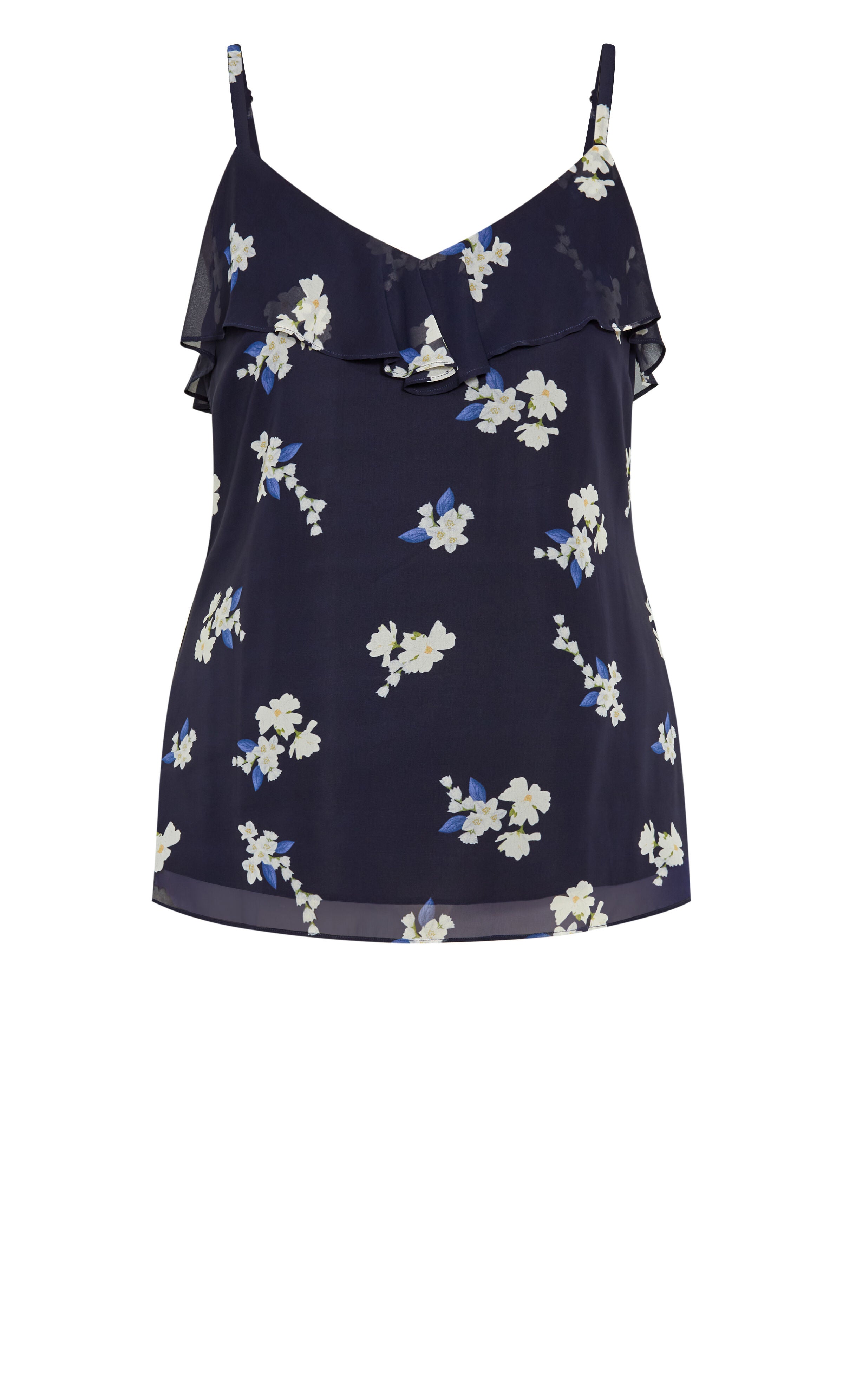 Nicole Print Cami - demure floral, BLUE, alternate image number 4
