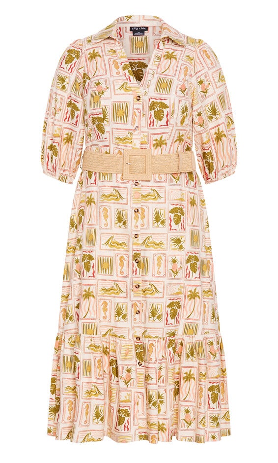 Anna Tropics Dress - print, PINK, alternate image number null