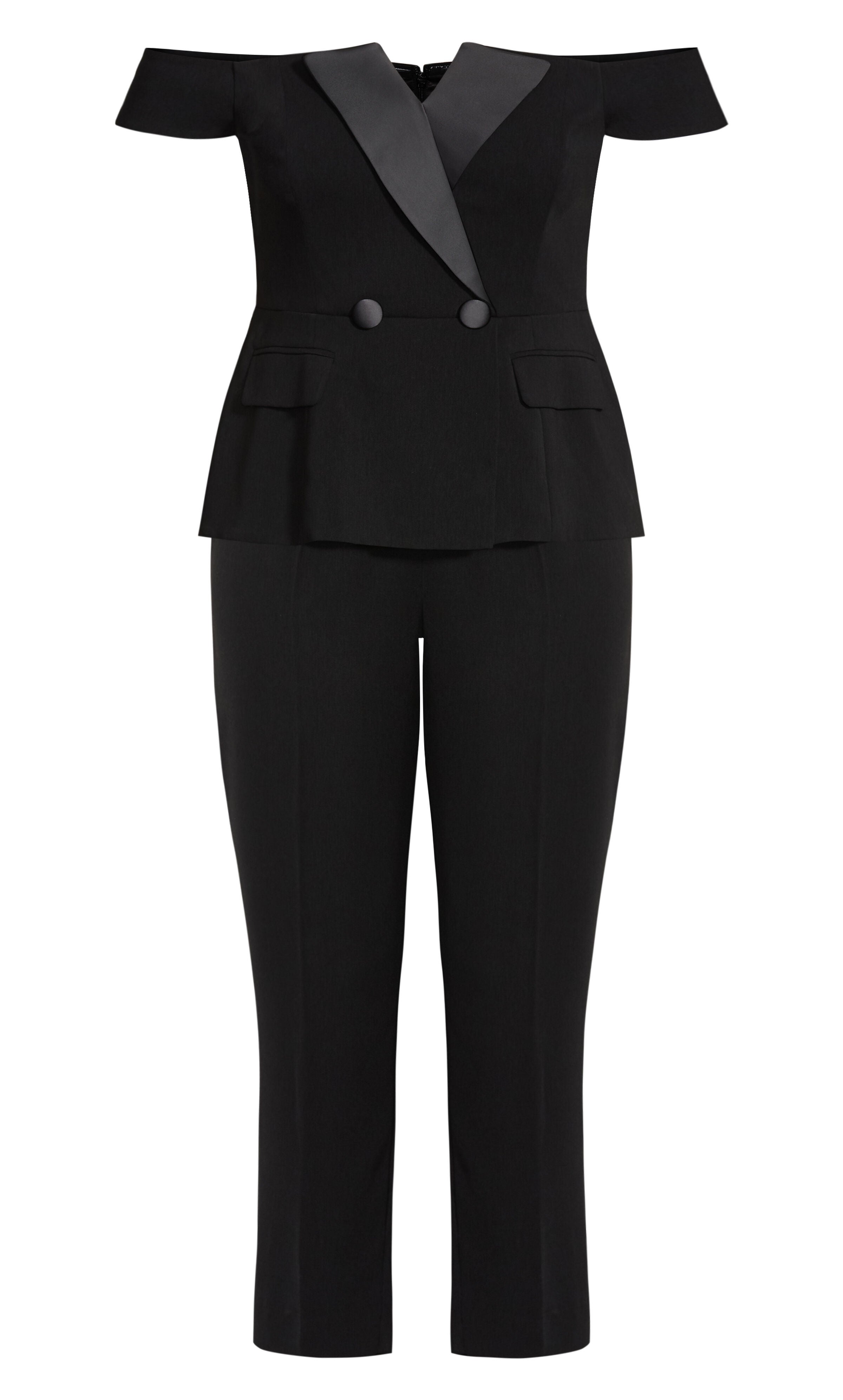 Sexy Tux Jumpsuit - black, BLACK, alternate image number 3