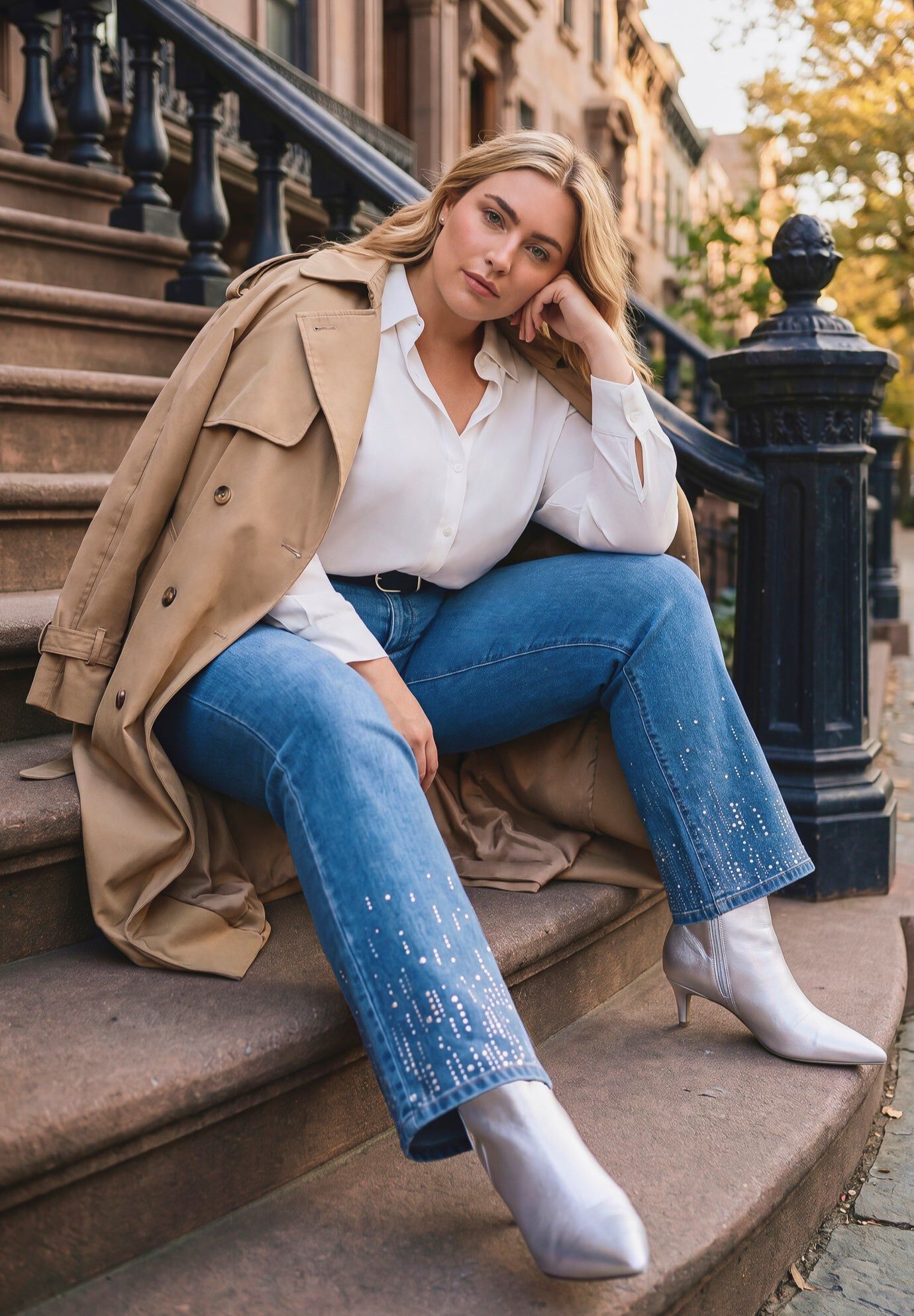 Embellished Flared Jean