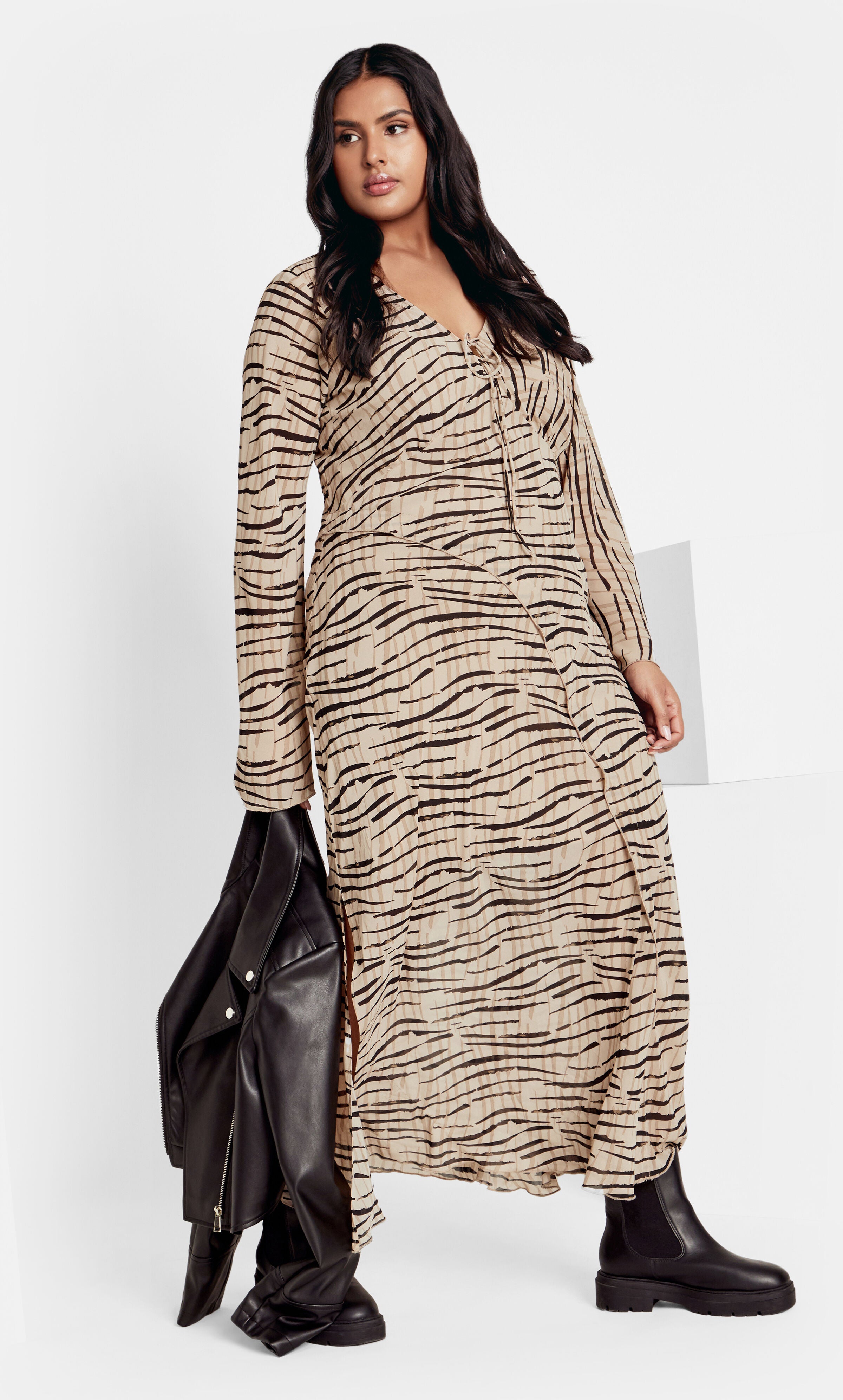 Anthea Print Maxi Dress - neutral, NEUTRAL, alternate image number 4