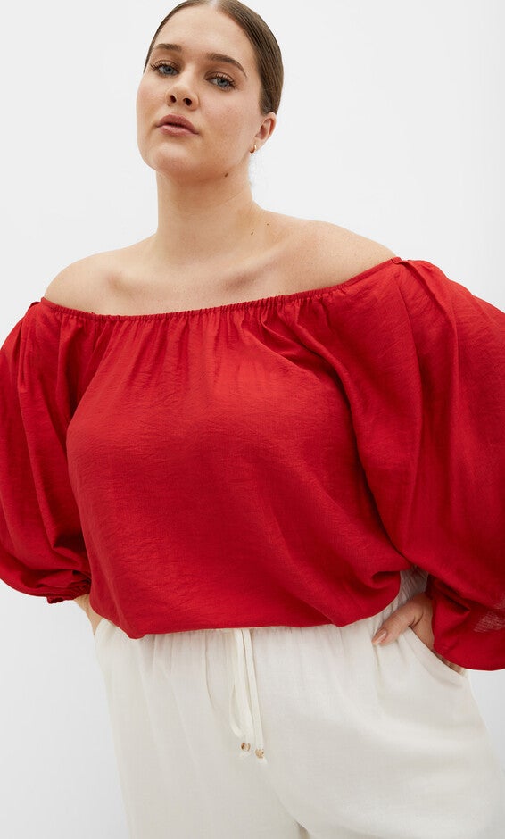Leila Top - cherry, RED, hi-res image number null
