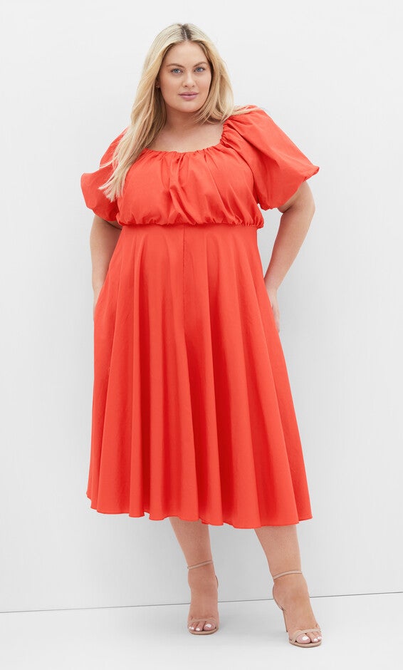 Rosabella Dress - coral, ORANGE, alternate image number 1