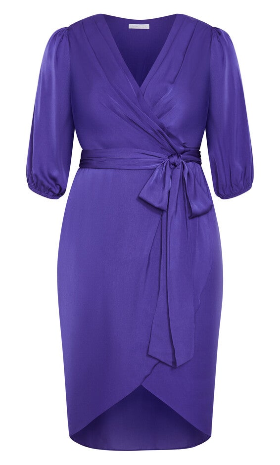 Opulent Elbow Sleeve Dress - violet, PURPLE, alternate image number 4