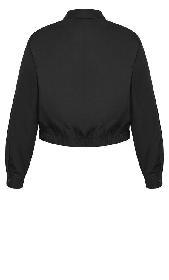Classic Crop Shirt - black, BLACK, alternate image number 5