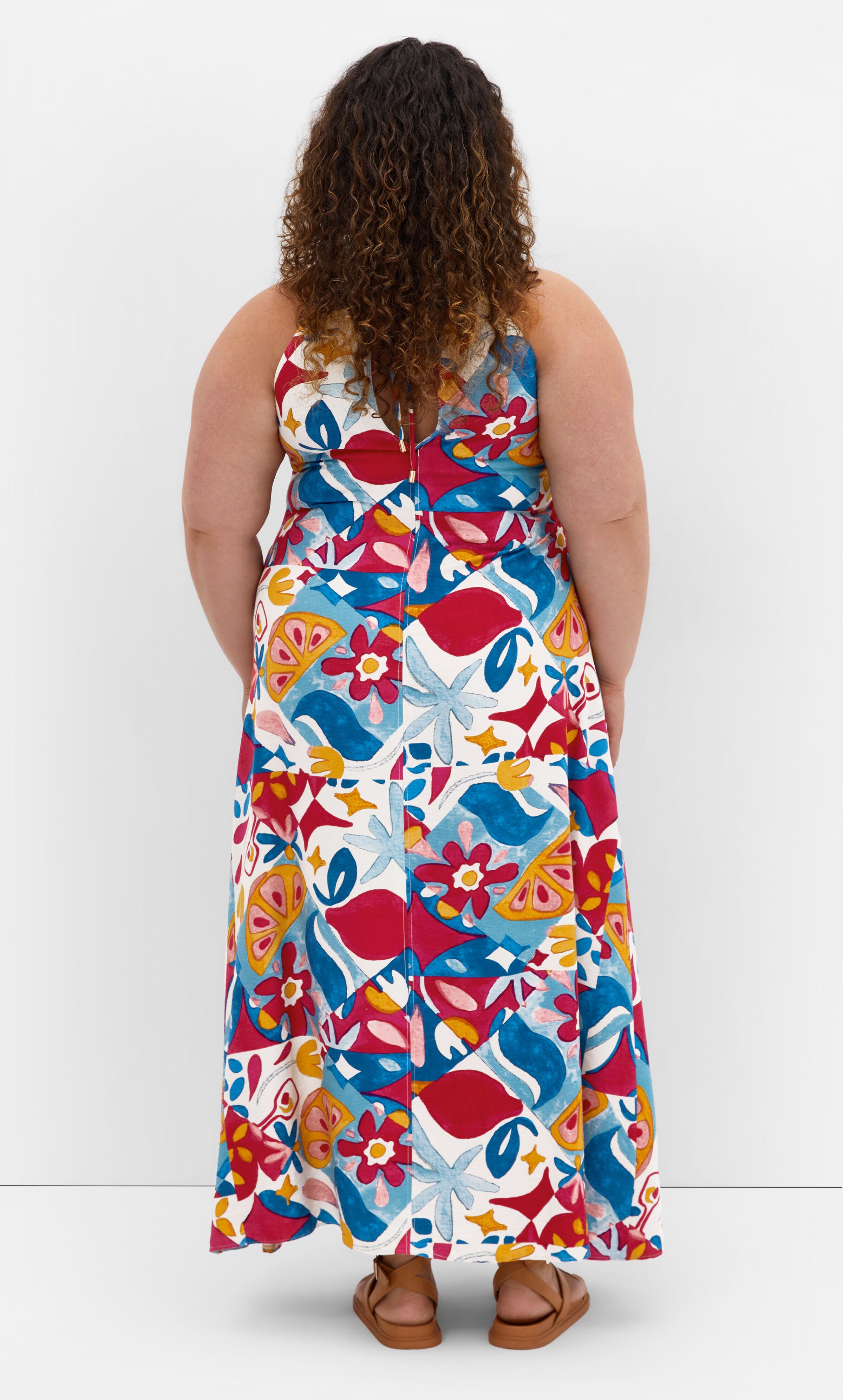 Mosaic Maxi Dress - print, BLUE, alternate image number 2