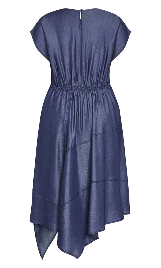 Hampstead Dress - dark denim, BLUE, alternate image number null