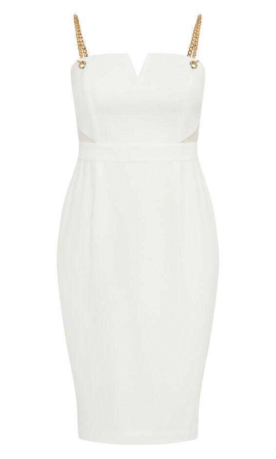 Ann Chain Dress - ivory, WHITE, alternate image number null