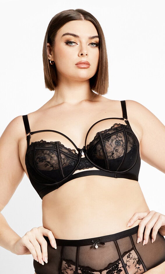 Smooth & Chic Front Close Cotton Push Up Bra - pink icing, PINK, alternate image number null