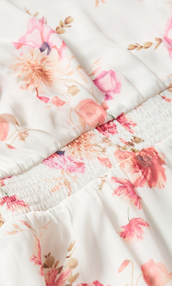 Romantic Print Dress - ivory, IVORY PATRICE BLOOM, alternate image number null