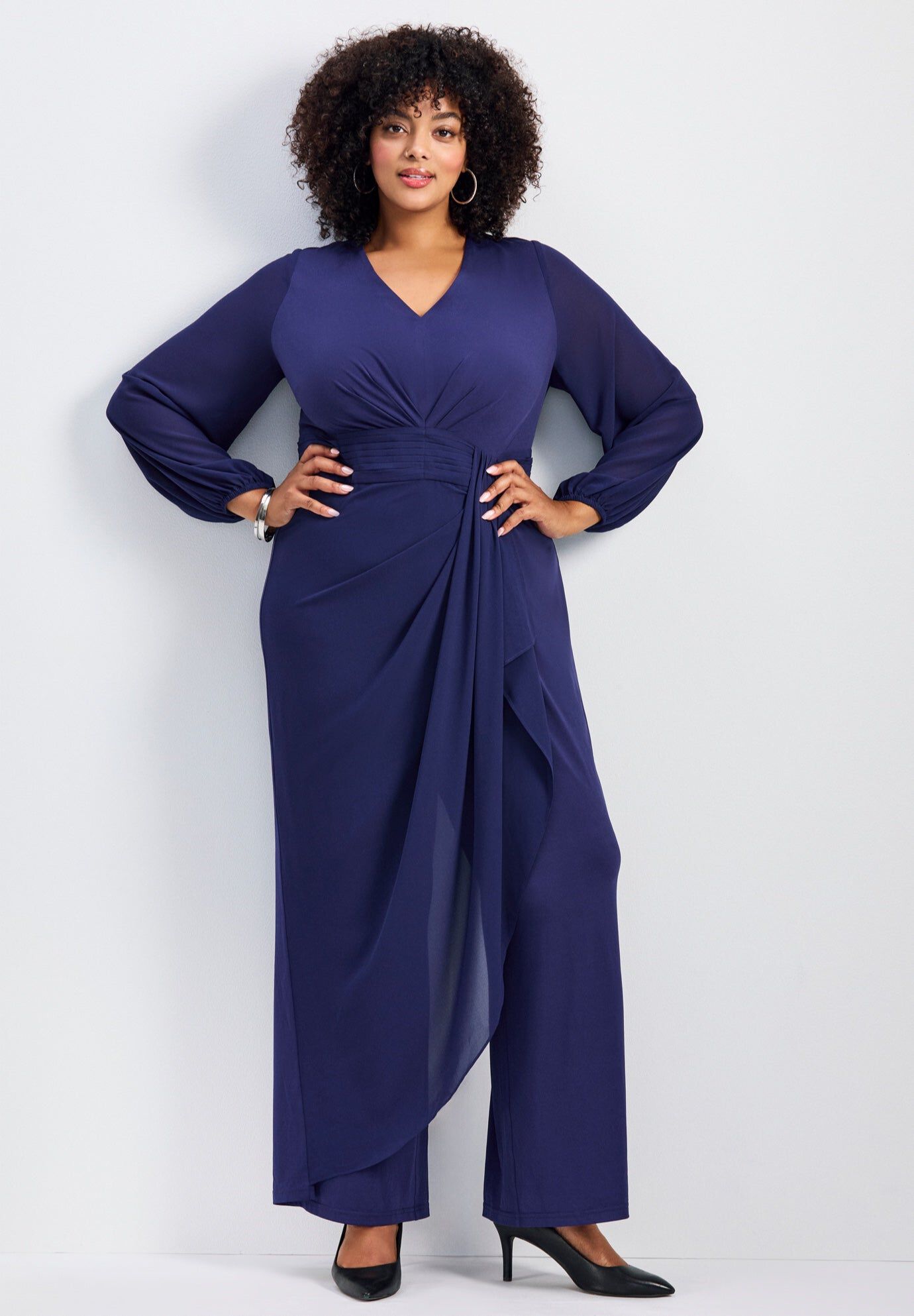Sleeveless Chiffon Overlay Jumpsuit