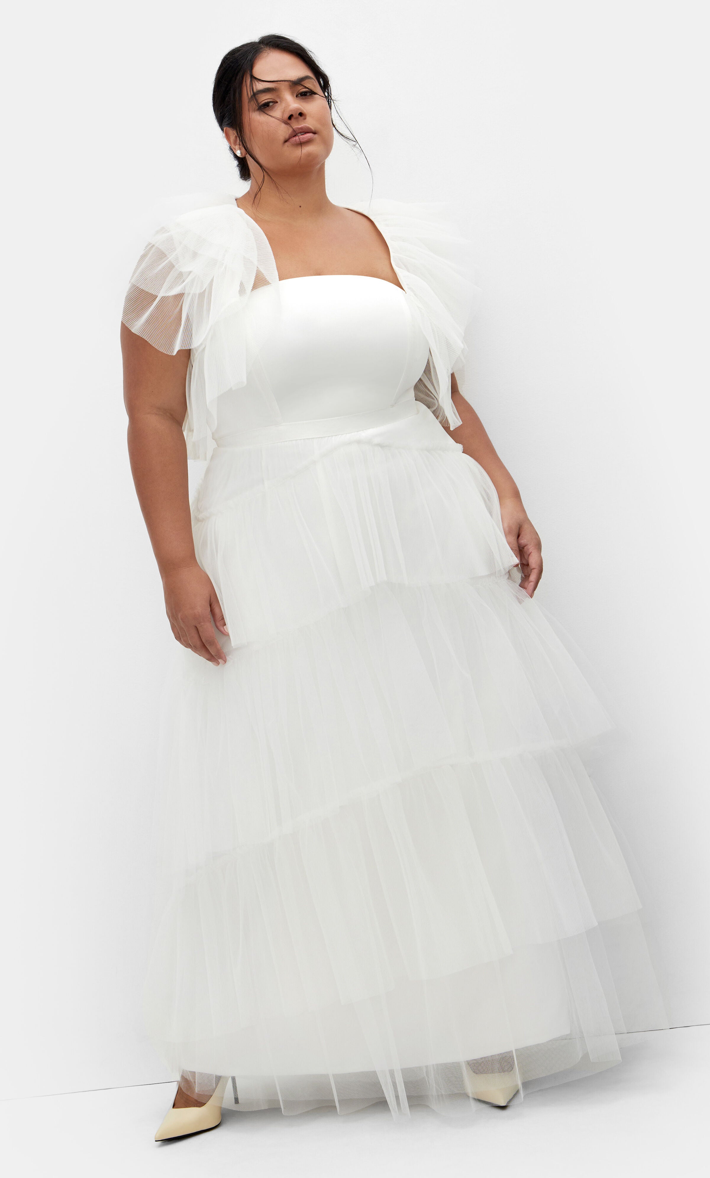 Sweetheart Tulle Maxi Dress - coconut, WHITE, hi-res image number 0