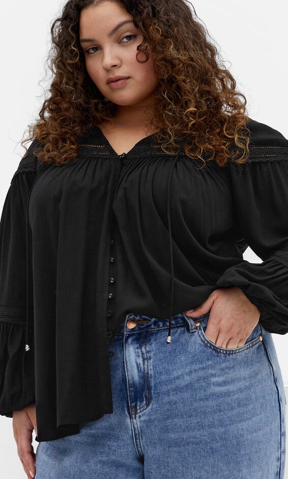 Averi Shirt - black, BLACK, hi-res image number null