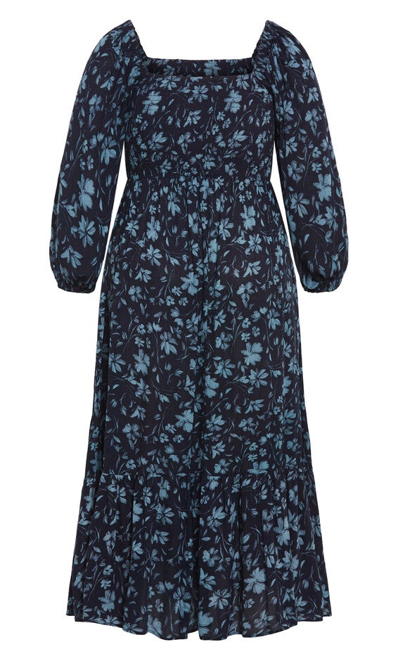 Kaylee Print Maxi Dress - navy, BLUE, alternate image number 3