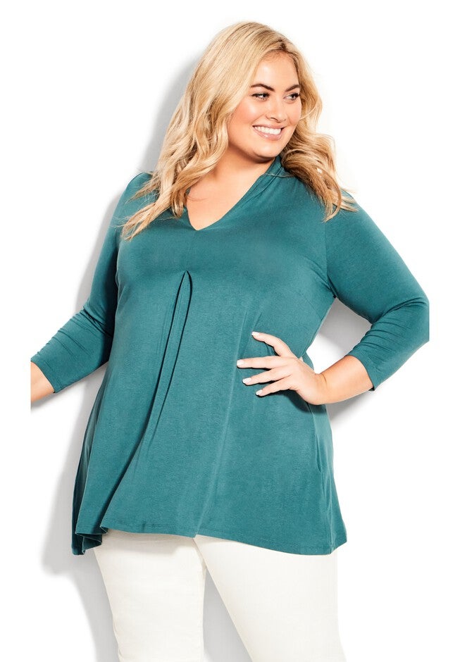 Ellis Plain Tunic, TEAL, alternate image number null