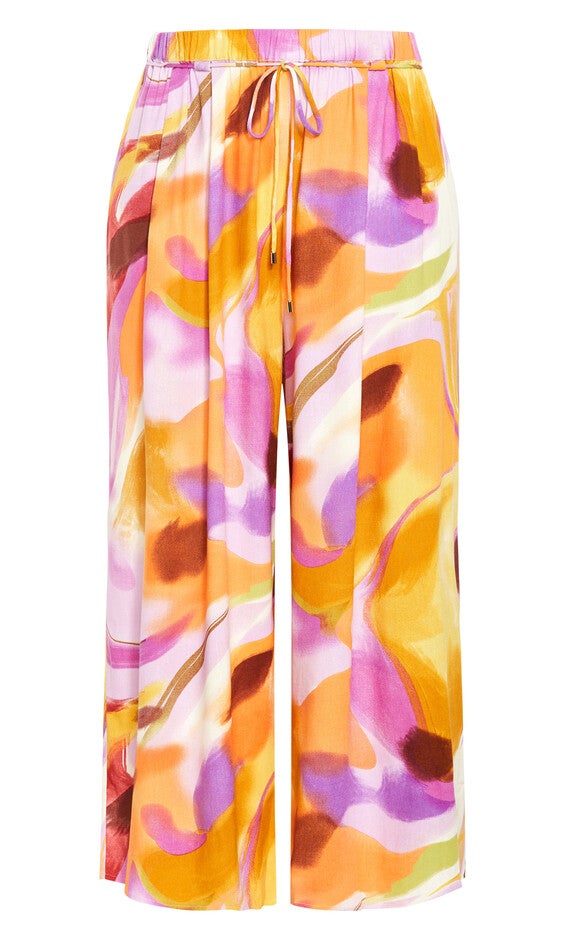 Esme Print Pant - yellow, PURPLE, alternate image number null