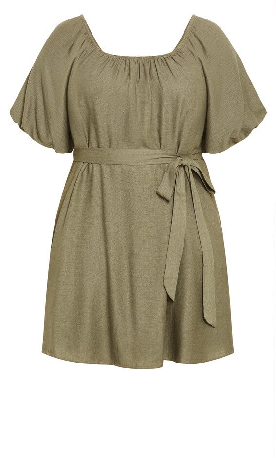 Uptown Mini Dress - olive, GREEN, alternate image number 3