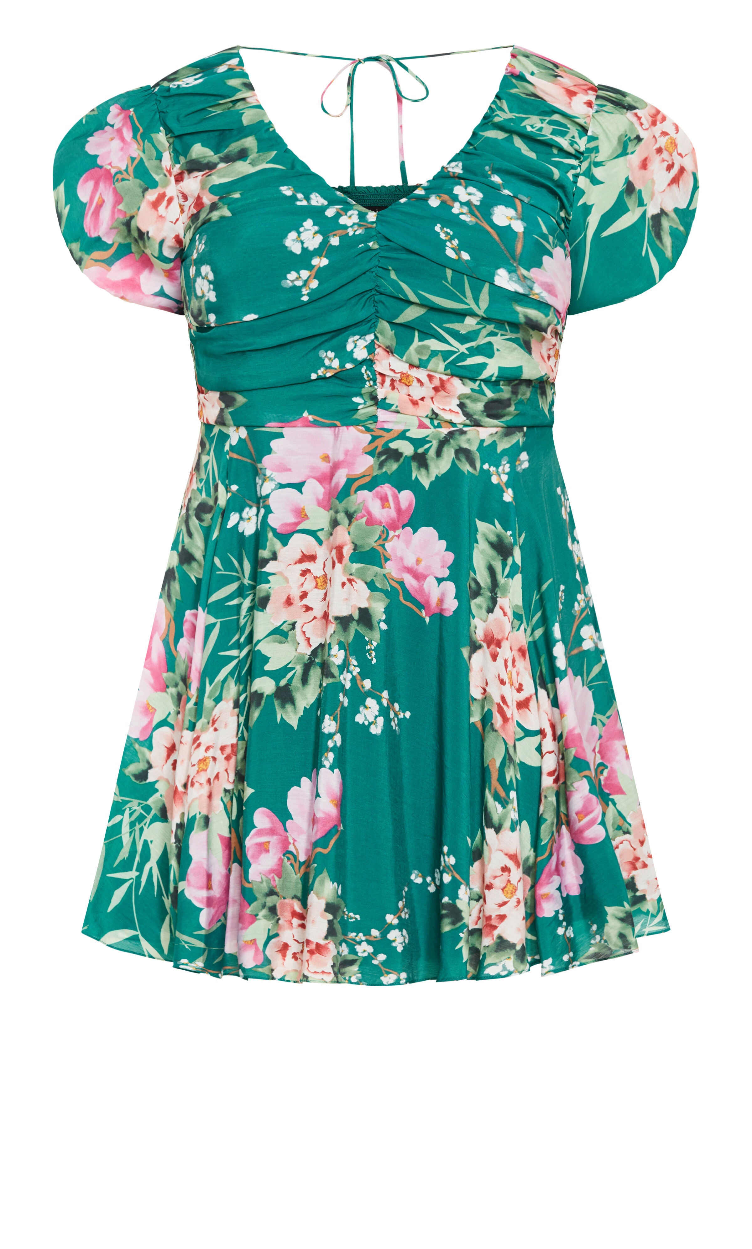 Marci Print Dress - jade, GREEN, alternate image number 3