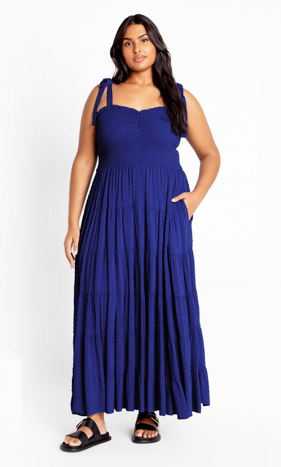 Spot Sara Maxi Dress - cobalt, COBALT, hi-res image number 0