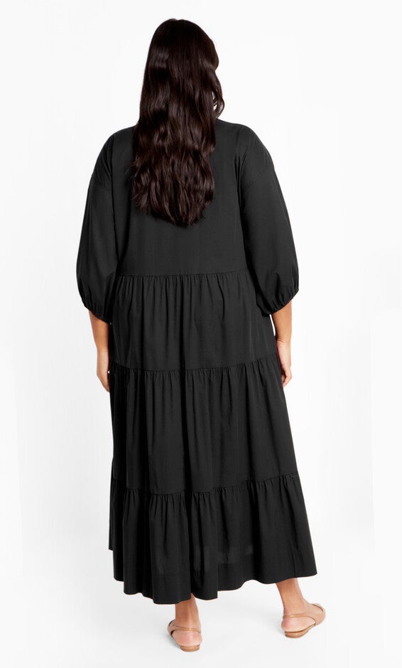 Kara Midi Dress - black, BLACK, alternate image number 3