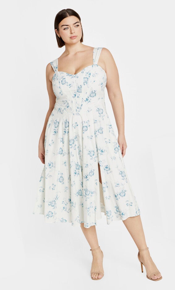 Marylou Print Dress - blue, ETCHED, hi-res image number 0